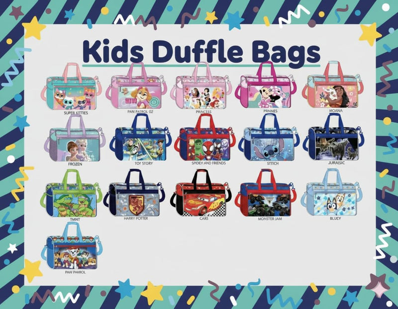 Disney Pixar Toy Story Kids’ Duffle Bag – Buzz Lightyear, Woody & Friends Travel Gym Bag with Adjustable Strap