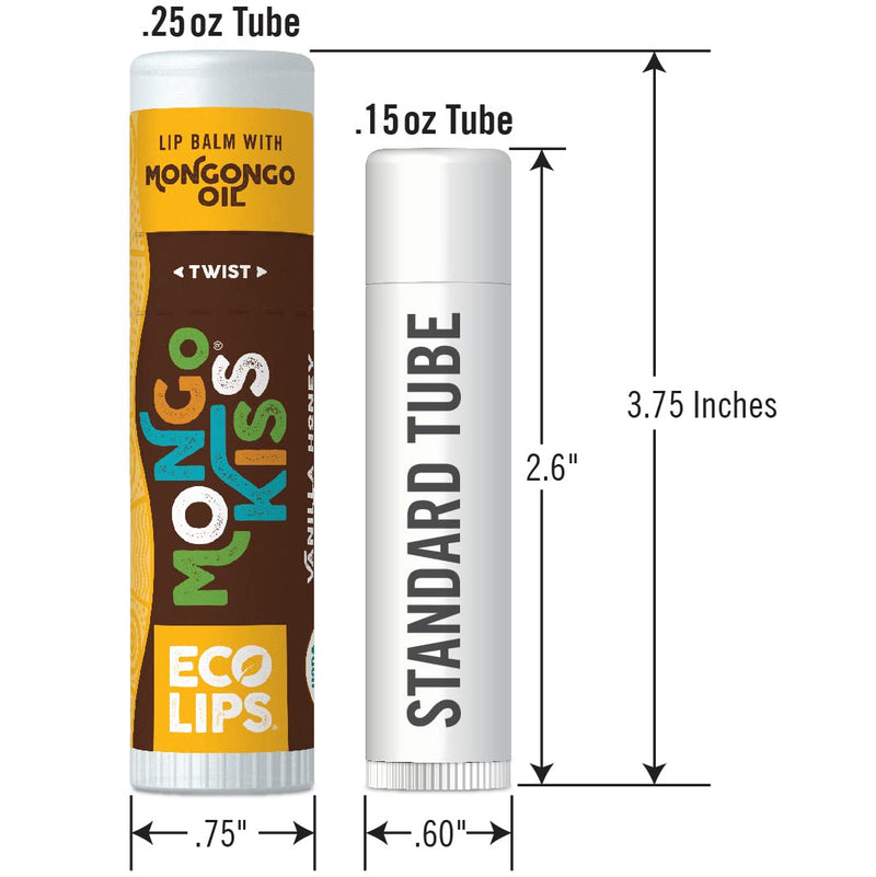Eco Lips Mongo Kiss USDA Organic Lip Balm, Variety 7 pack | Blood Orange, Black Cherry, Pomegranate, Vanilla Honey, Peppermint, Strawberry Lavender, Yumberry | Mongongo Oil & Vitamin E 1 Count (Pack of 7)