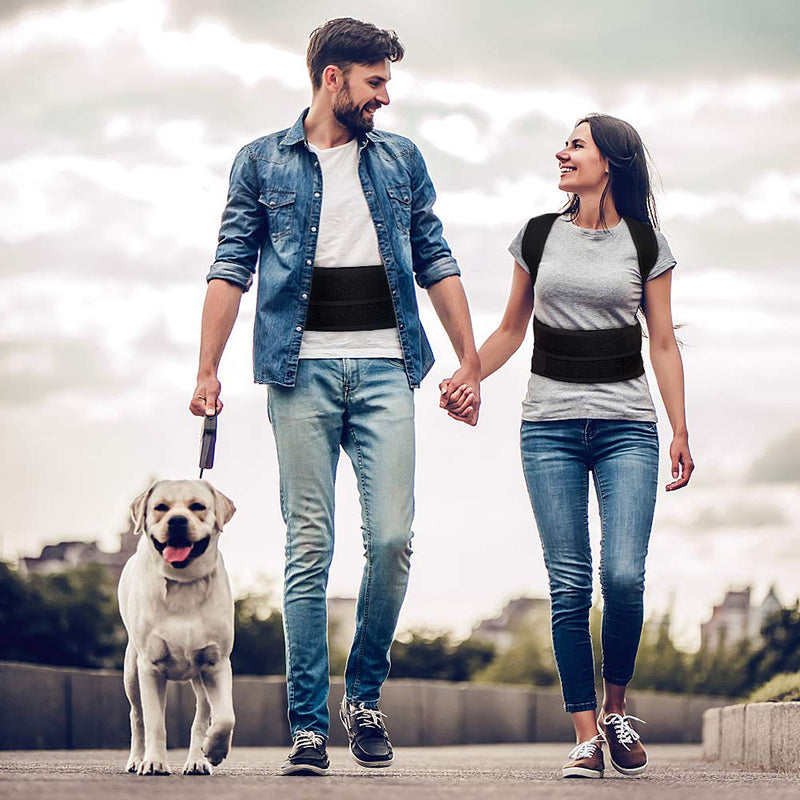 Shoulder and Back Support, Posture Corrector for Men and Women, Adjustable Back Brace Back Support with Back Shoulder Lumbar Waist Support Belt, Prevent Slouching, Relieve Back Pain (X-Large)