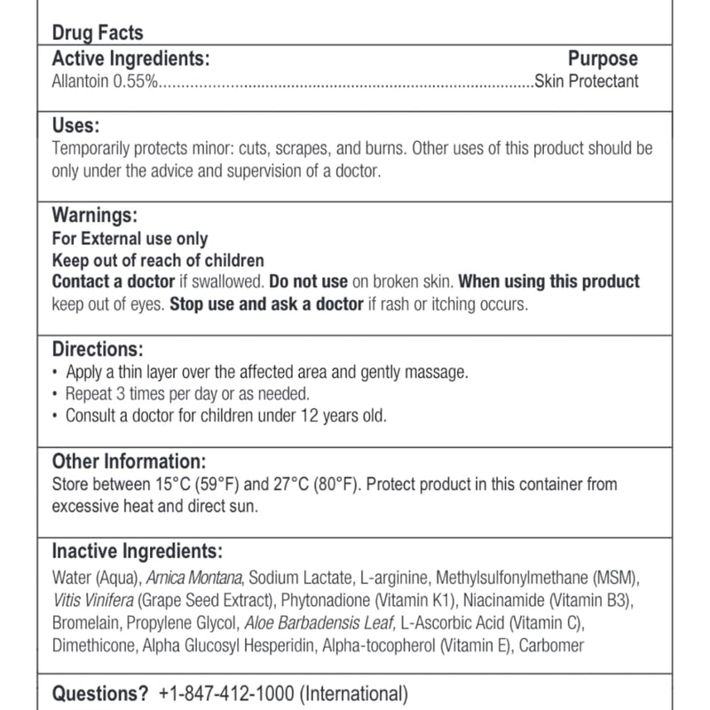 [Australia] - Topical Gel for Bruising and Swelling, 20% Arnica, Bromelain, 2% Vitamin K Oxide, 20g (0.7 fl oz) ‚Äì Advanced Concentrated Bruise Treatment Formula 