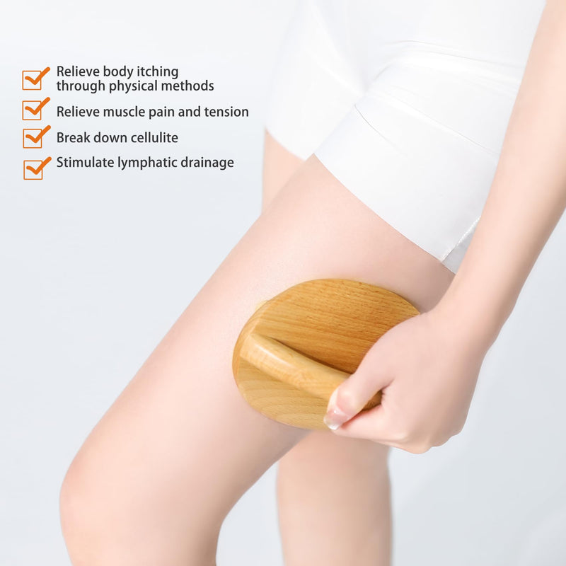 [Australia] - Wood Therapy Massage Tools,Wooden Massage Body Brush for Cellulite Remover,Itchy Skin Relief,Body Shaping,Professional Maderoterapia Kit Colombiana,Lymphatic Drainage Massager(1 Pack) 1pcs 