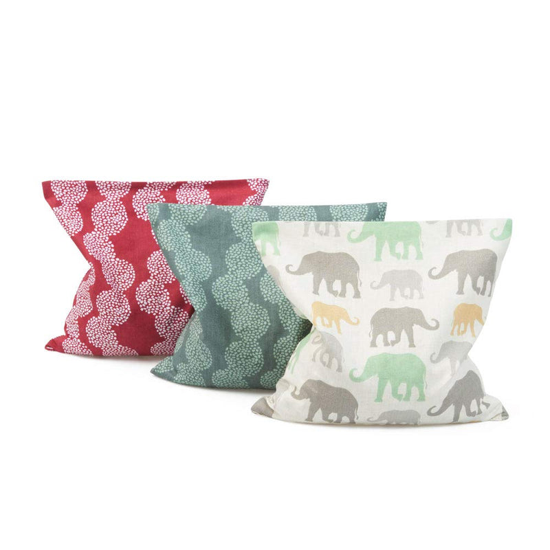 [Australia] - GRÜNSPECHT cherry stone pillow 19x19cm, heat pillow for neck, stomach and back, cover made of 100% cotton, for microwave and oven, green (100-V7) 19 x 19 cm 