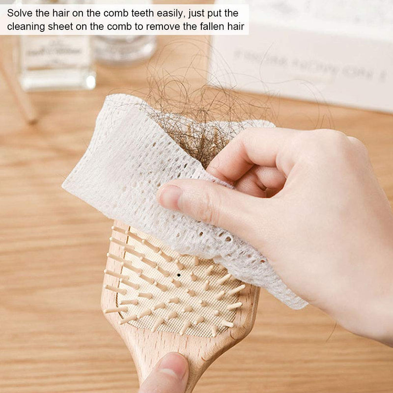 [Australia] - Hair Brush Cleaning Paper 50-Pack, Comb Cleaning Net for Pet Hair Remover, Portable Hairbrush Cleaner Sheets, Comb Net Protective Hair Brush Net Portable Pet Hair Remover Tools Hair Brush Sheets 