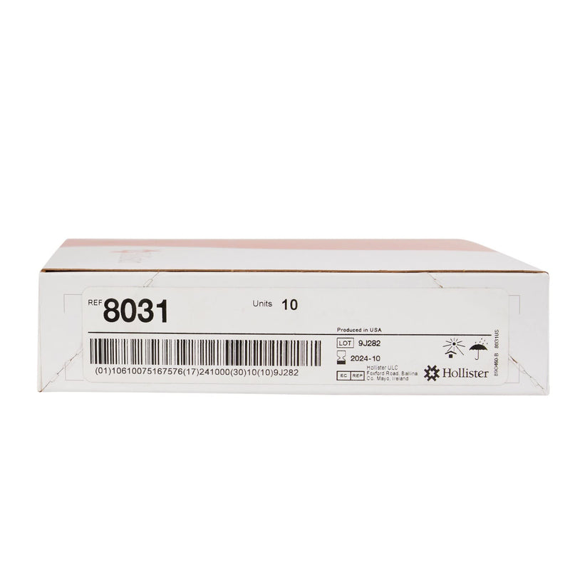 [Australia] - Hollister 8031 Premier 1-Piece 12” Drainable Ostomy Pouch & Flat FlexWear Skin Barrier, Pack of 10, Ultra-Clear, Cut-to-Fit up to 2-1/2” – Adhesive Barrier (Tape) 