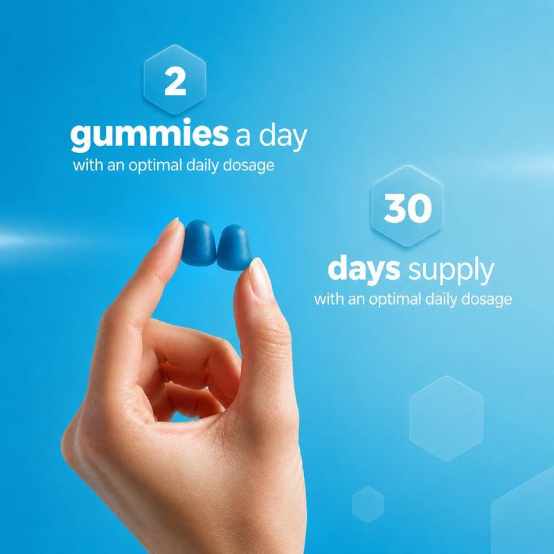 NAD Gummies with Resveratrol – NAD+ Support Supplement 600mg – Energy, Cellular Health & Healthy Ageing Support – Vegan, Sugar-Free – 60 Count Blueberry Gummies