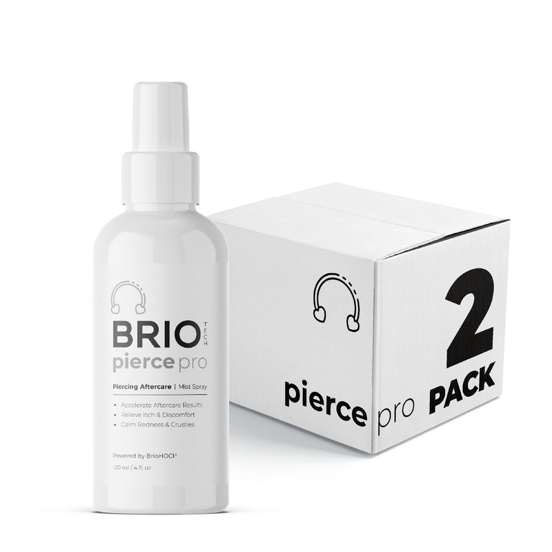 [Australia] - BRIOTECH Pierce Pro Piercing Aftercare Spray, Gentle Hypochlorous Acid Spray, Calm Redness & Itch, Reduce Bumps & Crust, Zero-Contact, No Rinse, No Residue HOCl Spray, 3.4 fl oz 