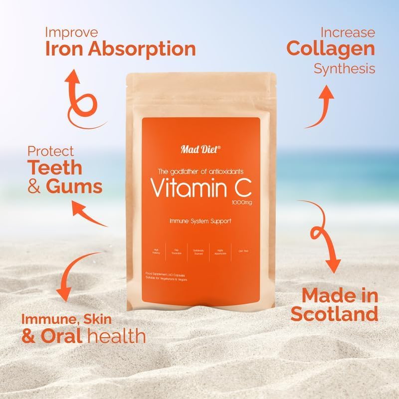 Scottish Vitamin C | Zero Additives | Practitioner Quality | Locally Sourced | 1000mg Capsules | 2 Month Supply | Trusted UK Brand | Immune Support | Suitable for Vegans and Vegetarians