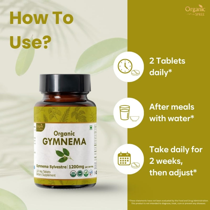 [Australia] - Gymnema 120 Tablets ‚Äì USDA Organic Gymnema Sylvestre Supplement 1 