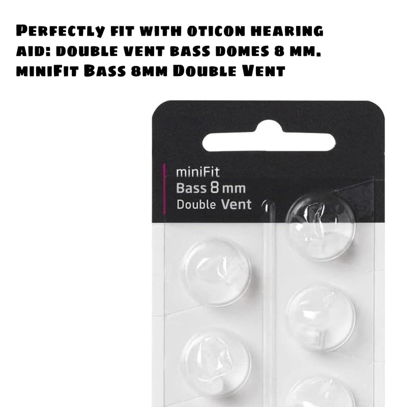 Hearing Aid Domes for Oticon Replacements,Biluer 20 PCS 8mm Oticon Hearing Aid Domes Self Replaceable Hearing Aid Earplugs Suitable for Power Minifit