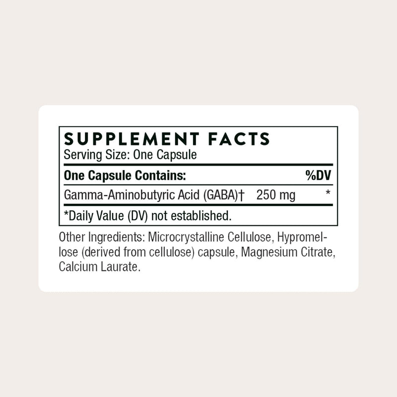 THORNE PharmaGABA-250, 250 mg Gamma-Aminobutyric Acid (GABA), 60 Capsules | Supports Relaxation, Mental Focus & Restful Sleep*, Natural-Source GABA, Non-Habit-Forming, NSF Contents Certified