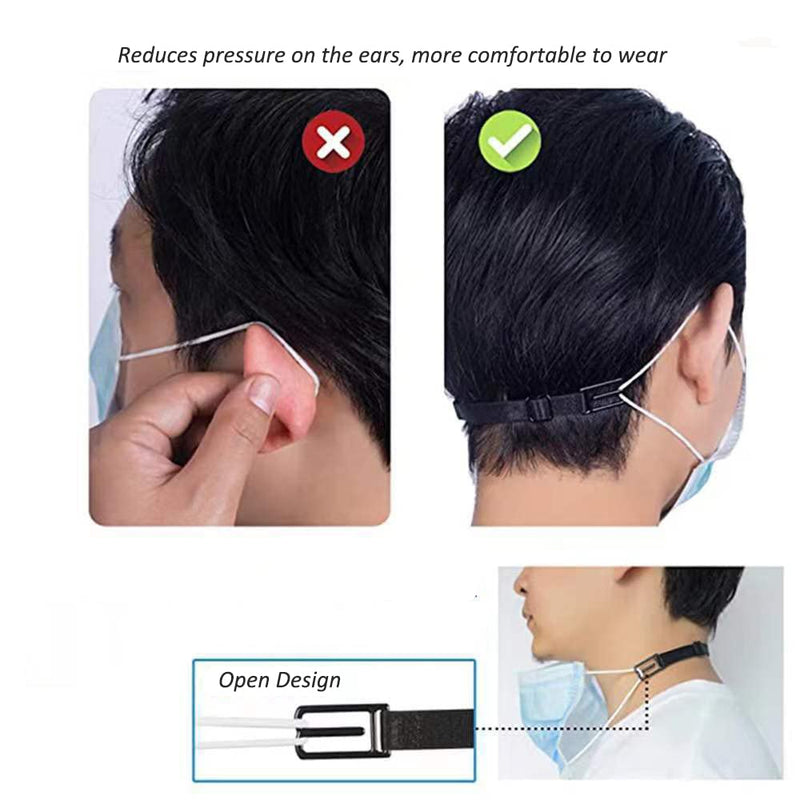 [Australia] - Adjustable Ear Strap Saver Extenders [5 Pack] Extender Holder Comfortable Ear Cord Extension Buckle Hook Band Clip for Adults/Kids 