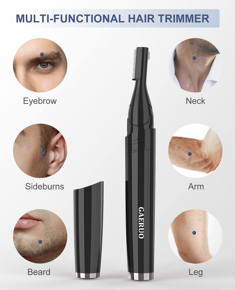 [Australia] - Electric Eyebrow Trimmer, Painless Portable Eyebrow Shaper Trimmer Kit for Women Men, Eyebrow Hair Trimmer with Battery for Face Lips Armpit Leg Body 