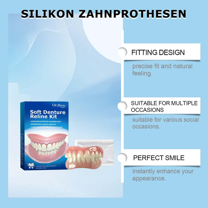 [Australia] - EONFAVE denture relining silicone dentures, dentures tooth repair set, dentures for clipping on, silicone reline denture set, cosmetic teeth temporary dentures, dentures, dentures 