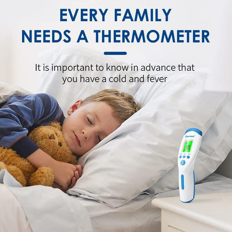 [Australia] - Berrcom Fever Thermometer Contactless Forehead Thermometer for Babies and Adults Infrared Digital Thermometer with Instant Reading, 3 Colors Fever Alarm, °C/°F Switch Fever Thermometer JXB-182 