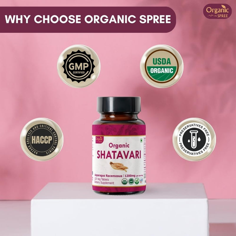 [Australia] - Shatavari 120 Tablets | Asparagus Racemosus (Shatavari) | USDA Organic Certified | Supports Women‚Äôs Health and Immune System | Dietary Supplement 120tab - Pack of 2 120 Count (Pack of 2) 