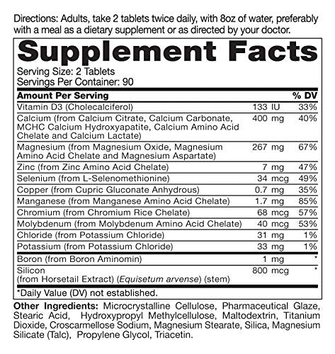Roex Vitamins | The Ultimate Calcium Mineral Formula | Calcium | Hair, Skin and Nails | Tablets | 180 Count