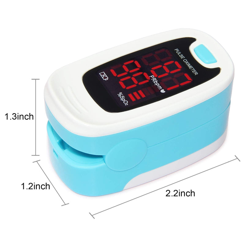 [Australia] - CONTEC CMS50M Fingertip Pulse Oximeter Blood Oxygen Saturation Monitor with Lanyard Blue White Color 