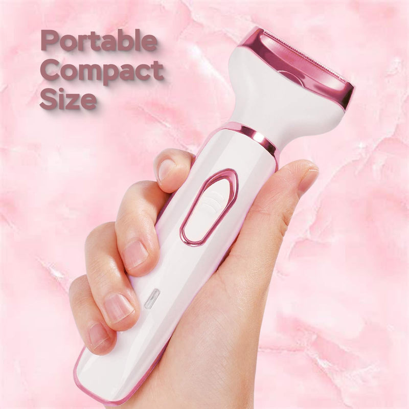 [Australia] - Electric Razors for Women, 4-in-1 Women’s Facial Hair Removal, Face Shaver Ebrow Trimmer Pubic Bikini Trimmer Portable Ladies Shaver Womens Razors for Shaving White 