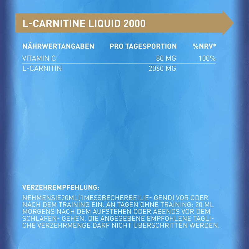 [Australia] - Body Attack L-Carnitine Liquid, Orange, Pack of 1 (1 x 1l bottle) 