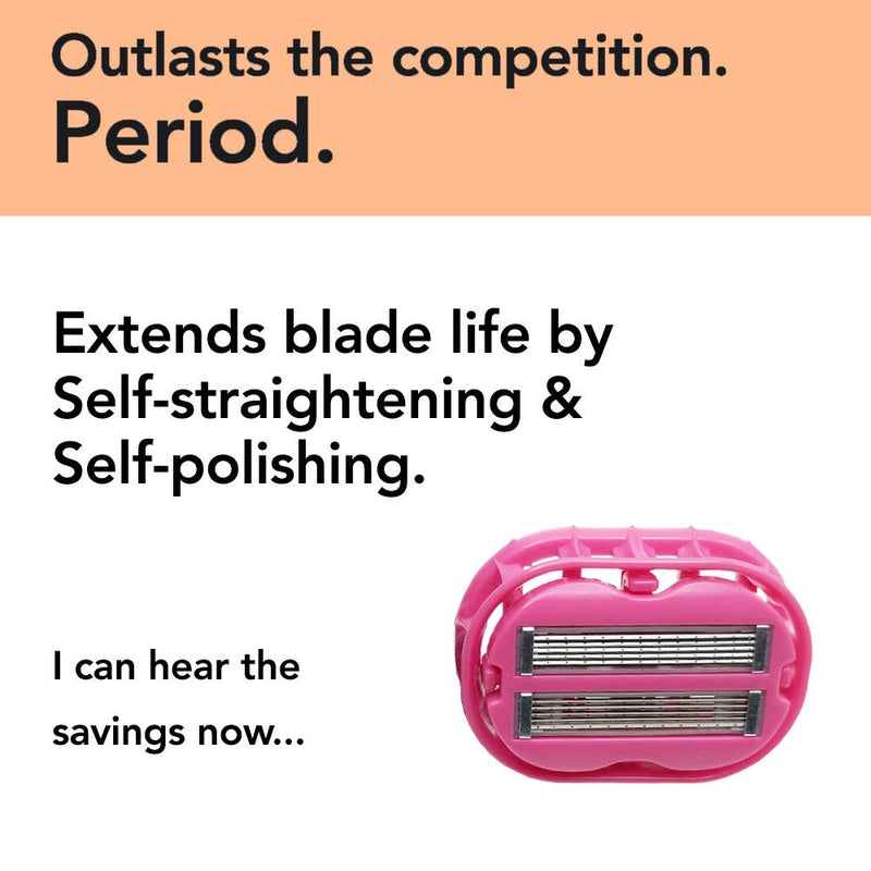 [Australia] - Classic Omnishaver - Pink - The Fastest Way to Shave Head, Legs, Arms, Body | An Alternative to Disposable Shaving Razors Self Cleans & Strops During Use with Durable Blade, Bald Head Shaver for Women 1 Count (Pack of 1) 
