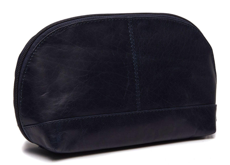 Chesterfield Brand Toiletry Bag TORINO | Made Of Leather | Large Cosmetics Case For Men And Women For Travel (Navy)