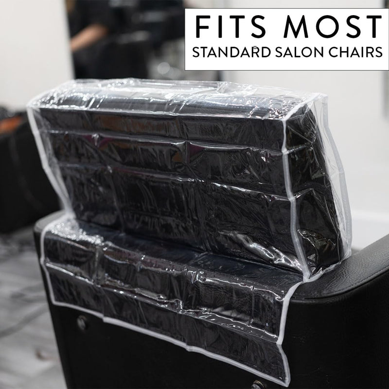 [Australia] - Betty Dain Salon Chair Cover, Protects Spa/Salon Chair Upholstery from Stains, Chemicals, Moisture, and Wear, Round, Fits Most Salon Chairs, Durable Vinyl, Clear 1 Pack 