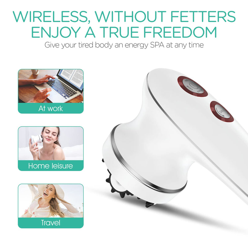 [Australia] - VOYOR Electric Cellulite Massager, Body Sculpting Machine for Arms, Belly, Legs, Waist, Buttocks, 3 Strengths for Body Cleaning and Deep Tissue Cellulite Massage, IPX7 Waterproof & Cordless VRMM1-NEW 