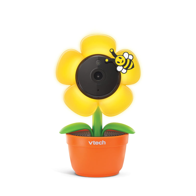 [Australia] - VTech RM9751 Yellow Daisy Smart Wi-Fi Baby Camera, iOS & Android Enabled, 1080p Full HD, Privacy Mode Cover, Night Light, Soothing Sounds & Lullabies, Two-way Intercom,Temperature Sensor, Night Vision 