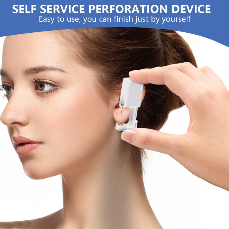 [Australia] - Ear Piercing Gun, 2 Pcs Disposable Sterile Ear Nose Piercing Kit Safety Tool With Ear Stud Piercing Kit (Gold) 