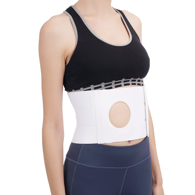 [Australia] - Medical Ostomy Belt Ostomy Hernia Support Belt Abdominal Binder Brace Abdomen Band Stoma Support For Colostomy Patients to Prevent Parastomal Hernia Stoma Opening- Men Or Women- Size L Large (Pack of 1) 