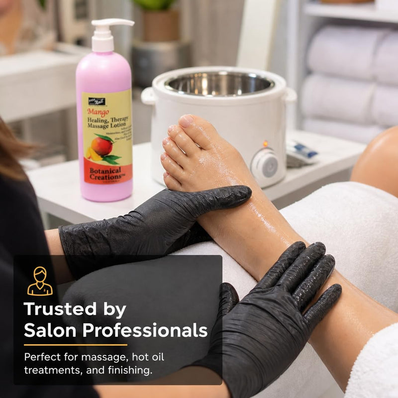 PRO NAIL - Healing Therapy Massage Lotion - Professional Pedicure, Body and Hot Oil Manicure, Infused with Natural Oils, Vitamins, Panthenol and Amino Acids (Mango, 32 Ounce) Mango 32 Fl Oz (Pack of 1)