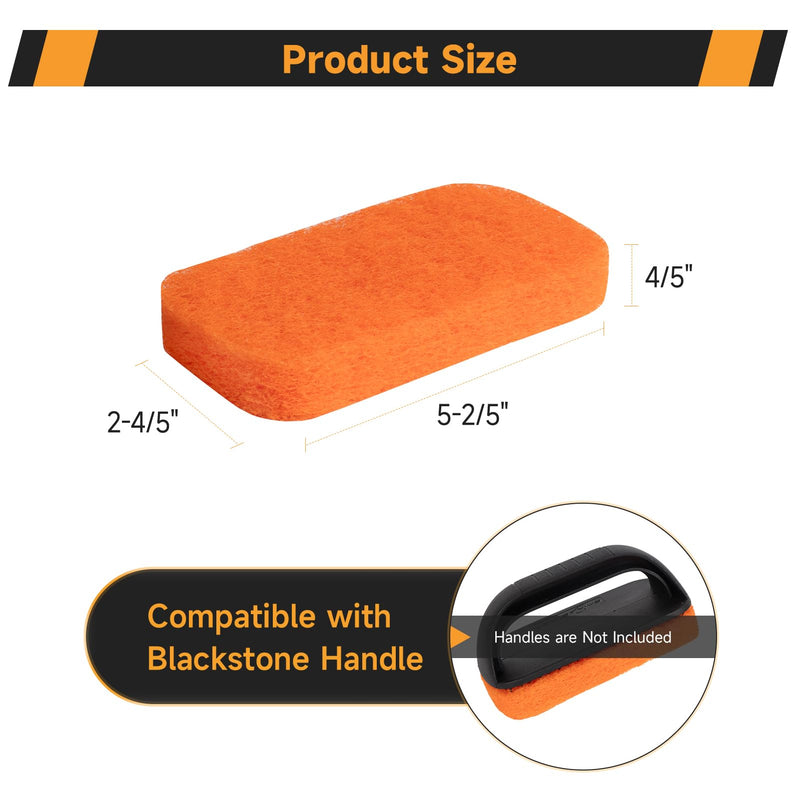 [Australia] - SHINESTAR 12-Pack Scouring Pads Replacement for Blackstone, Non-Scratch Griddle Scrub Pads, Heavy-Duty Cleaning Scrubbers for Griddle, Flat Top Grill, Stovetops, and More 