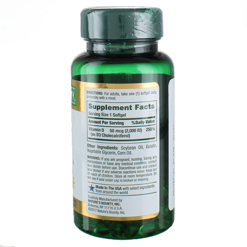 Nature's Bounty D3-2000 IU Super Strength - 150 Softgels, Pack of 6 150 Count (Pack of 6)