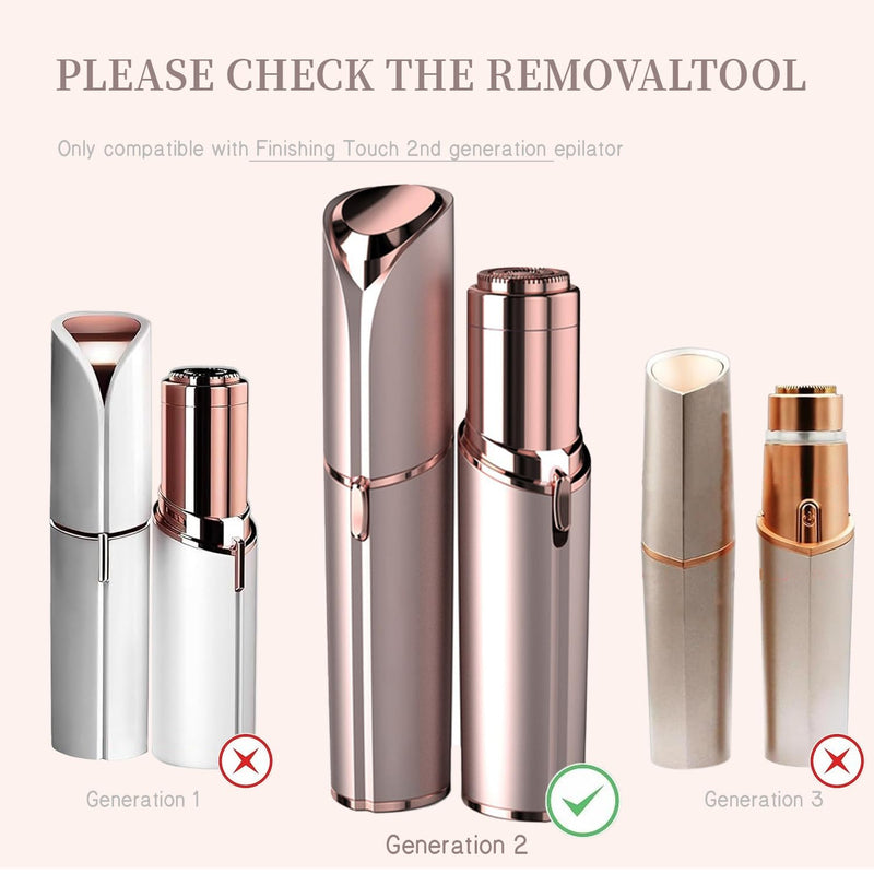 [Australia] - Generation 2 Replacement Heads for Flawless Facial Hair Remover, Replacement Heads for Finishing Touch Flawless Facial Hair Remover Gen 2,Facial Hair Remover Heads with Cleaning Brush for Women,4 Pack 