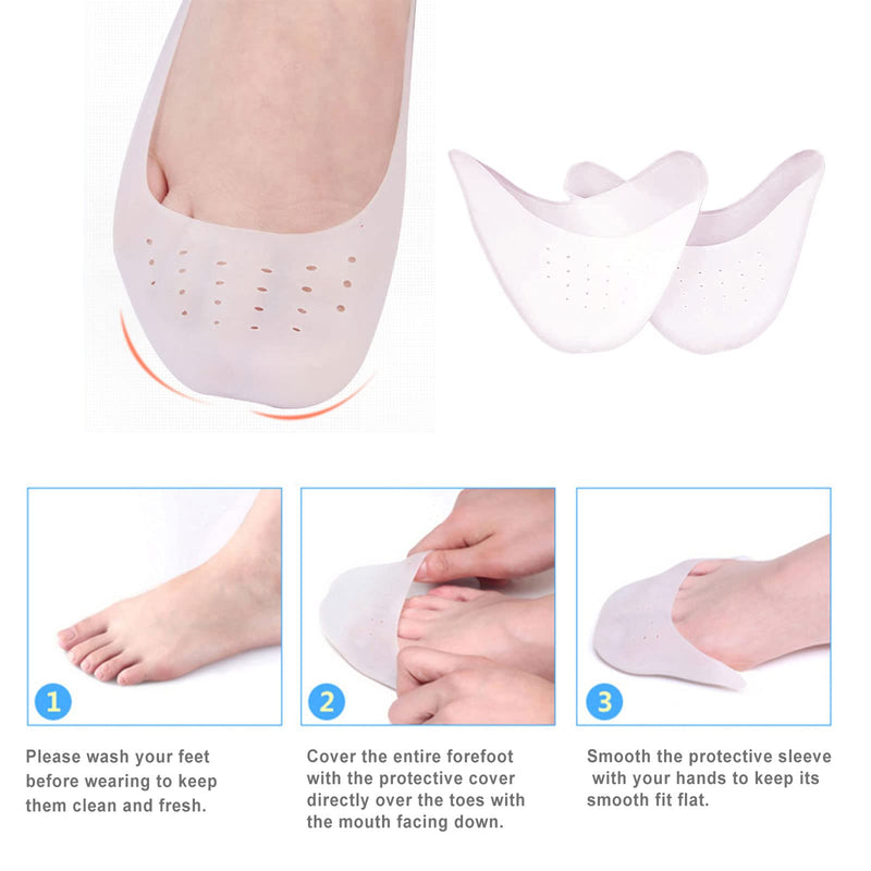 [Australia] - MIVAIUN 4 pairs of toe protection silicone soft gel toe caps toe protectors, gel protectors toe caps, toe protection ballet, pointe shoes silicone gel pads, for ballet pointe shoes ballet shoes 