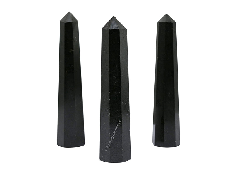[Australia] - Black Tourmaline Crystal Towers ~ Natural Healing Crystal Point Obelisk for Reiki Healing and Crystal Grid (2" to 3" INCH) Black Tourmaline - 1 Pc 2-3 Inch (Pack of 1) 