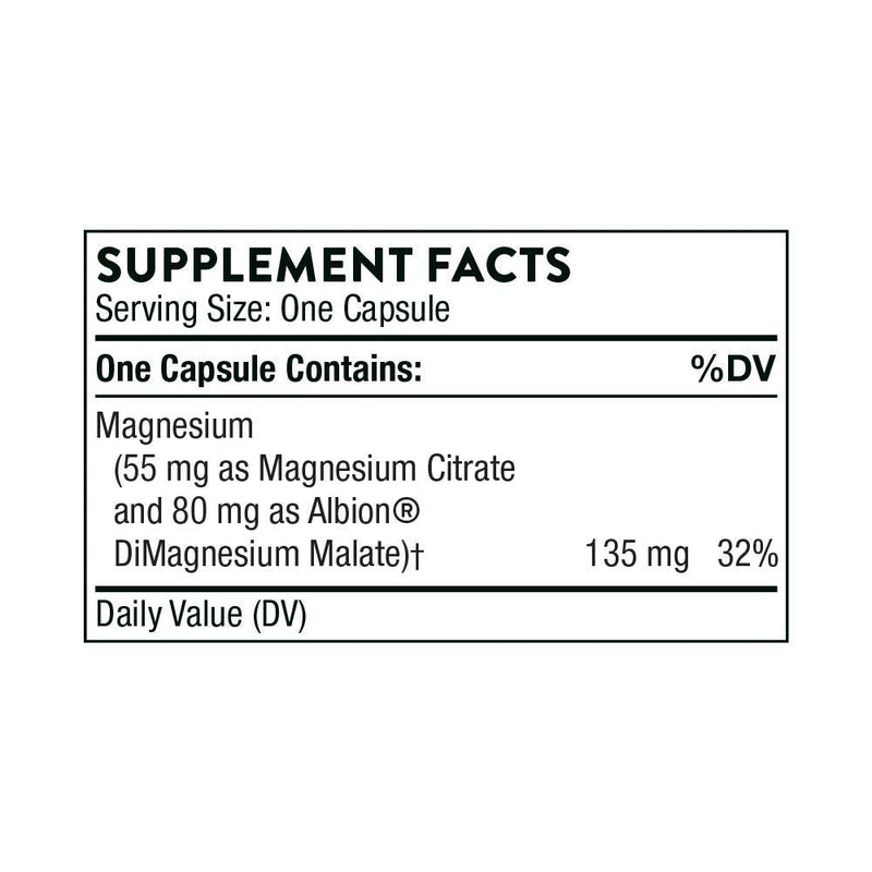 [Australia] - THORNE Magnesium CitraMate - Magnesium Supplement with Citrate-Malate - Support Heart, Skeletal Muscles, Cardiac, Lung Function, and Bone Density - Gluten-Free, Dairy-Free, Soy-Free - 90 Capsules 