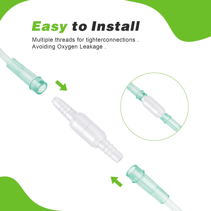[Australia] - 10 Packs Oxygen Tubing Swivel Connector for Oxygen Tubing - Oxygen Cannula Connector, Avoid Tangling of Tube (Male to Male) 