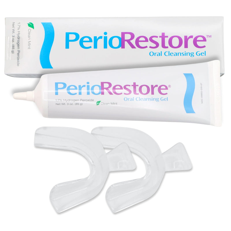 [Australia] - Perio Restore Gel (3 oz) ‚Äì Mint-Flavored at-Home Periodontal & Teeth Whitening Treatment with 1.7% Hydrogen Peroxide | Includes 2 Application Trays for Easy Use 