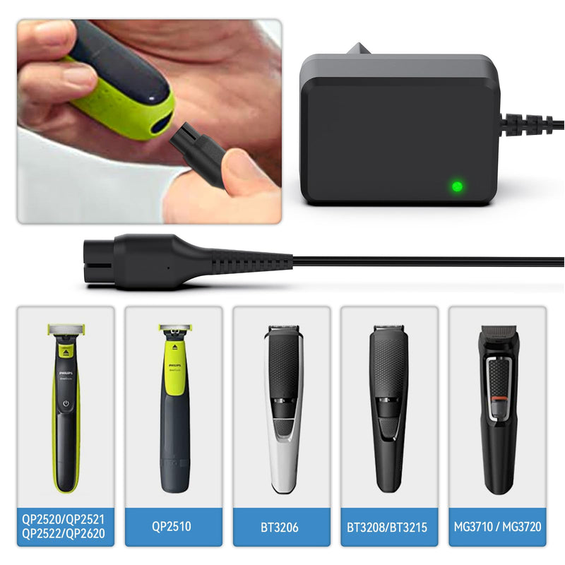 [Australia] - One Blade charging cable 4.3V charger for Philips OneBlade QP2520 QP2570 QP2620 MG3730 MG3720 MG5720 MG5730 BT3208 BT3206 A00390 shaver power supply cable 