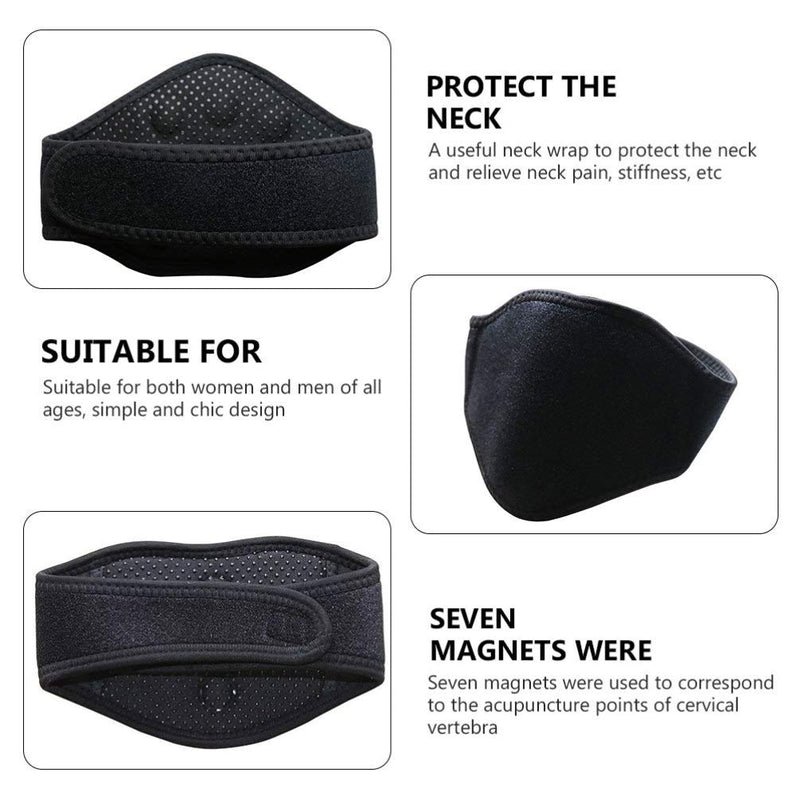 [Australia] - Warm Neck Gaiter Magnetic Neck Collar Brace Self Heating Neck Wrap Tourmaline Cervical Neck Support Brace Neck Support Warmer for Men Women Neck Warmer 