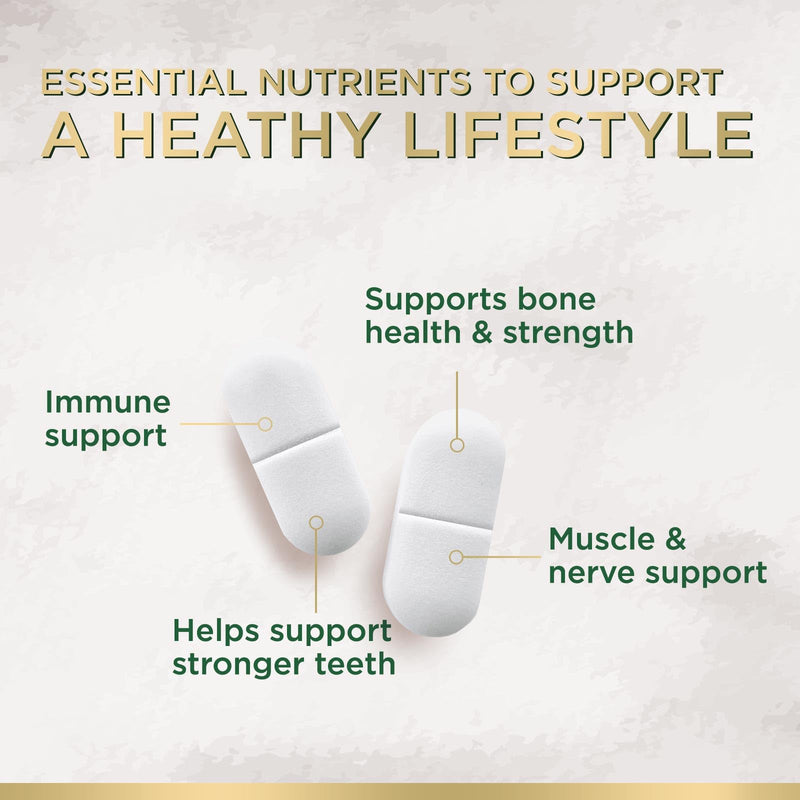 [Australia] - Calcium 1200 mg with Vitamin D3, Calcium Supplement Vitamins, Supports Bone Strength, Teeth & Immune System, Calcium Supplements for Women & Men, Nature's Absorbable Calcium Carbonate - 240 Tablets 240 Count (Pack of 1) 