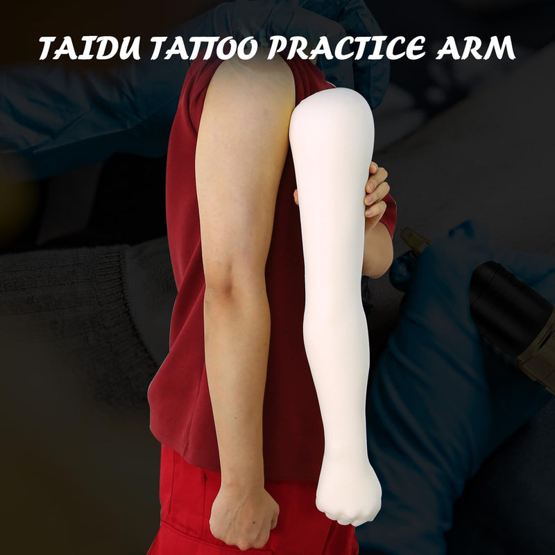 [Australia] - Tattoo Soft Silicone Practice Arm,High Simulation Tattoo Practice Tattoo Arm Skin,Easy to Color Waterproof,1:1 Reduction Durable Practice Training Arm,White white 