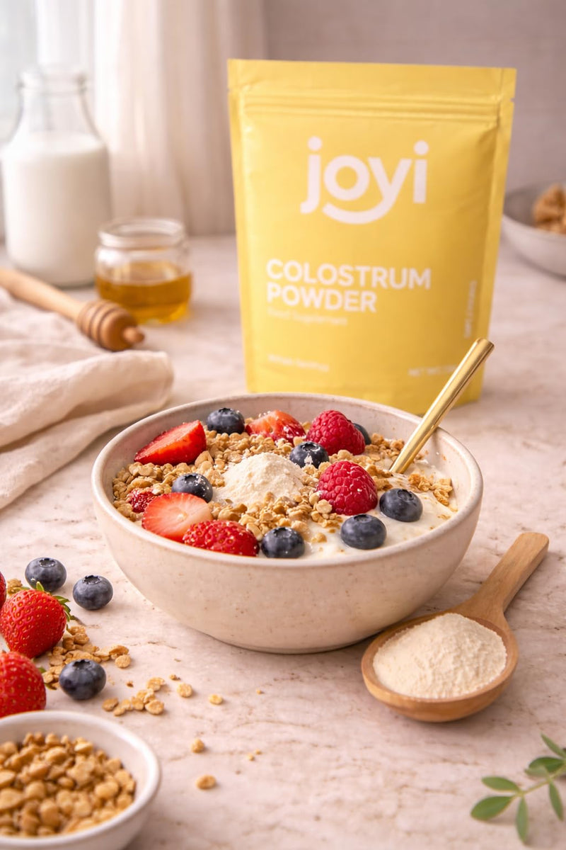 Joyi Colostrum Powder – Grass Fed Bovine Colostrum – Unflavoured Food Supplement – Sugar Free, Keto Friendly – 150g (30 Daily Servings)