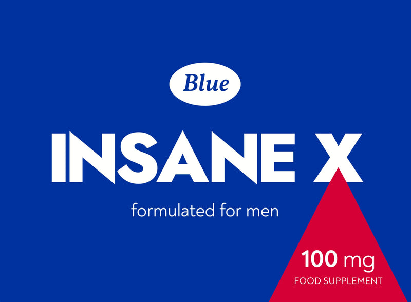 INSANE X - 30 Extra Strong Pills for Men UK - Natural Fast-Acting Ginseng Tablets for Men - for Enhanced Performance