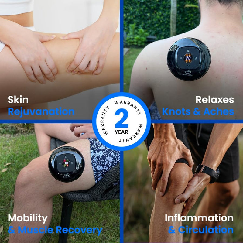 [Australia] - Smart Cupping Therapy Massager 4-in-1 Set | Red Light Therapy for Targeted Muscle, Aches, Knots | Celulite Massager Kit with 12 Levels Temperature & 20 Level Suction | Circulation 