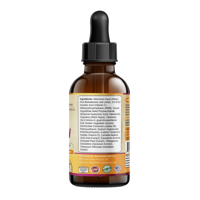 C Glow Vitamin C Liquid Serum | Supports Skin Elasticity & Hydration | Ascorbic Acid, Dandelion Extract, Vitamin E | Gluten Free, Vegan Friendly, Soy Free | Made in the USA.