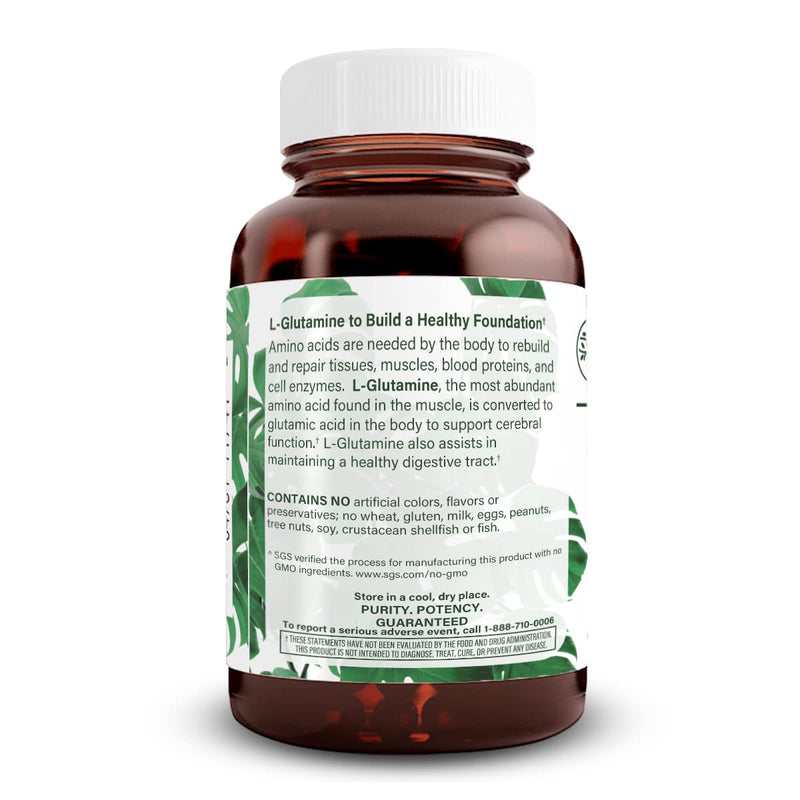 Natural Nutra L-Glutamine Supplements, 500 mg, 50 Capsules | Helps to Promote Optimal Brain Functioning, Supports Digestive Functioning, Improves Muscle Health & Boosts Memory & Focus