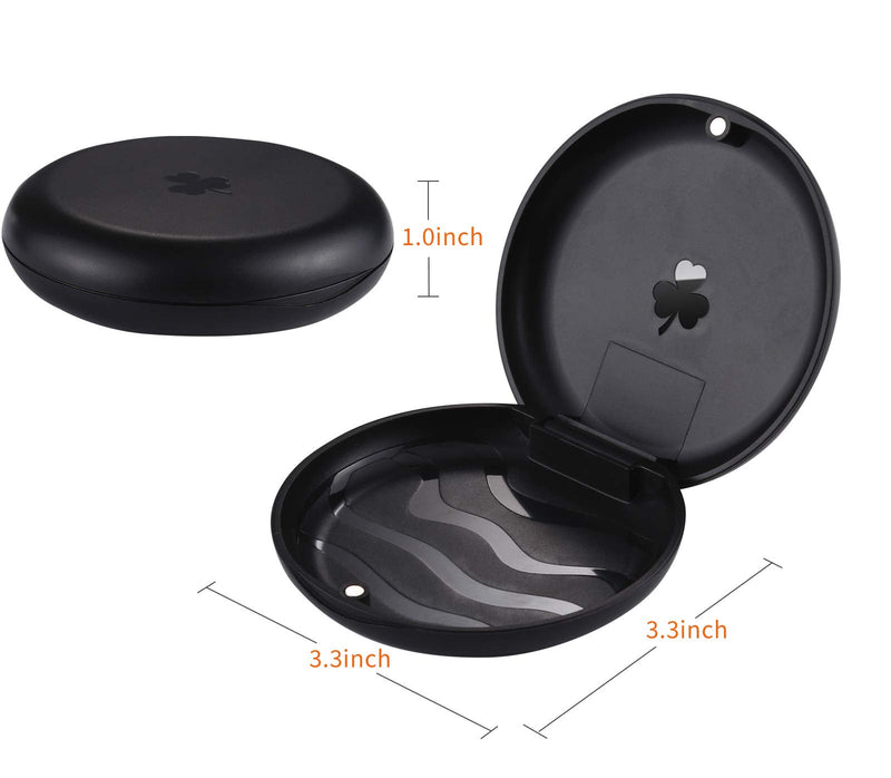 [Australia] - Retainer Cases,Solid Orthodontic Retainer Case (Black) Black 