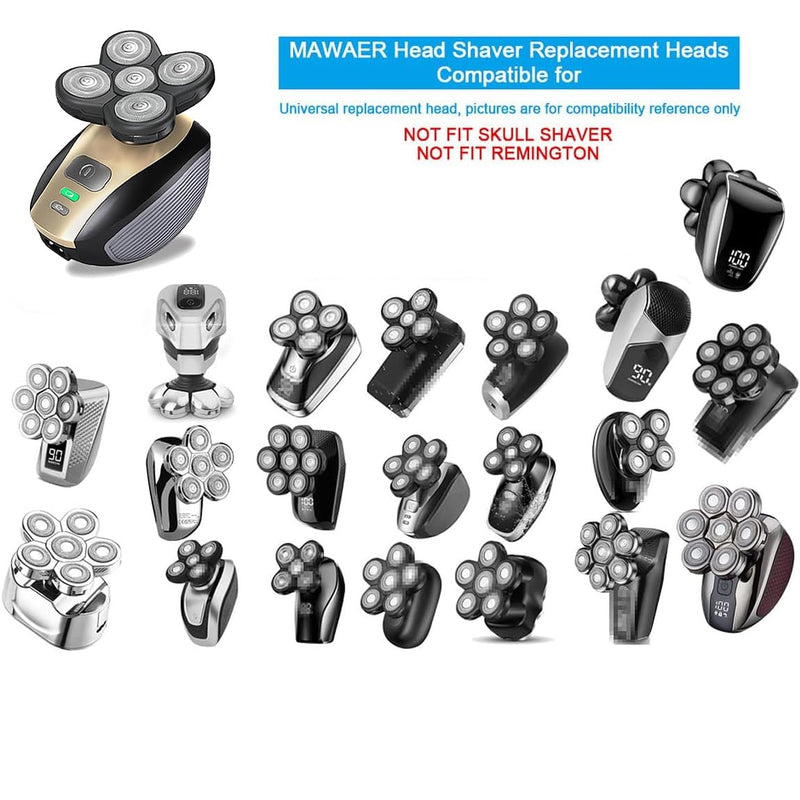 [Australia] - 3PCS Universal 5 Blades compatible with Freedom Gold Shaver, Head Shaver Replacement heads 2 Silver + 1 Gold 